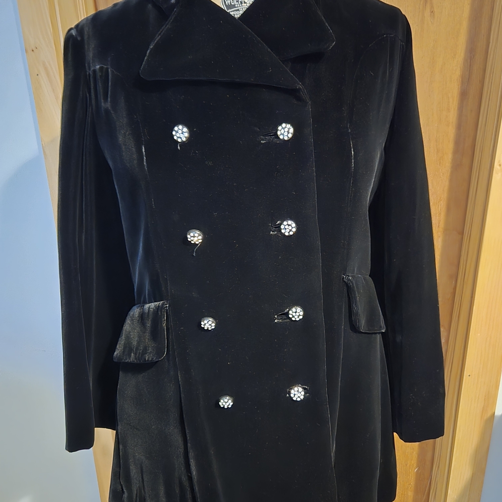 VINTAGE Black Velvet Women's Blazer